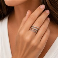 Anillo Recarlo Mujer in Oro Diamante 0.13 Ct ZR 040/BR - ZR 040/BR